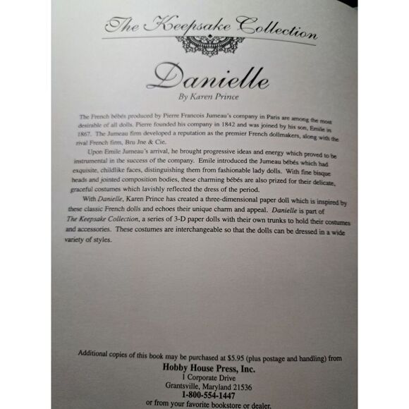 Lot The Keepsake Collection Dolly Dingle‎ Fashion in Shakespeare's Paper Doll - Picture 7 of 16